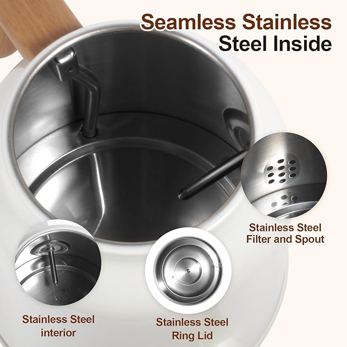 1.2L Electric Gooseneck Kettle with thermometer, Tea Kettle for Boiling Water, Gooseneck Electric Kettle for Coffee & Tea