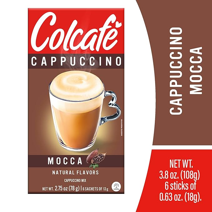 Colcafe Instant Mocca Cappuccino, 6 sticks per pack, Pack of 2