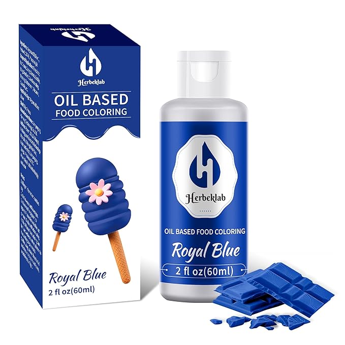 Royal Blue Oil Based Food Coloring – 2 fl oz Professional Grade Concentrated Oil Food Dye for Melting Chocolate, Candy Melts, Cake Pops, Strawberries & Baking