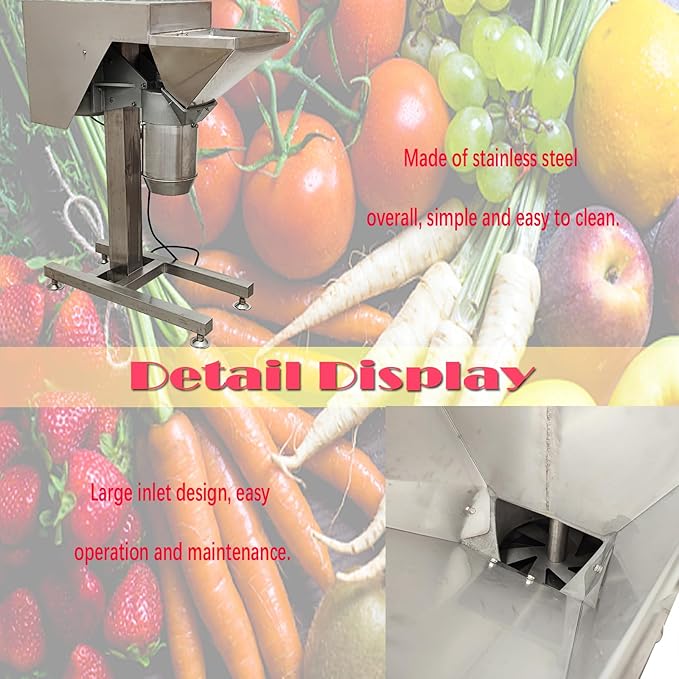 220V 2200W Commercial Food Crusher Electric Food Shredder Stainless Steel Food Grinder Chopper Mixer for Meats Vegetables Fruits Ice