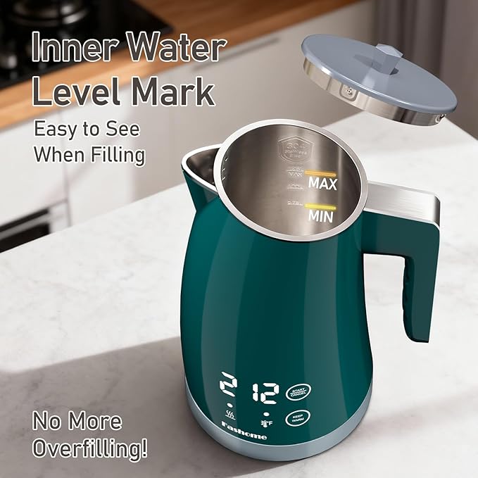 electric kettle with 5 presets temperature control (Green)