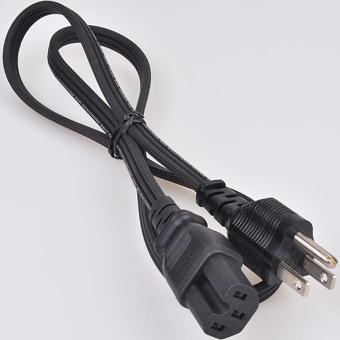 3 Ft Replacement Power Cord - Coffee Pot Replacement Part Suitable for Farberware Percolator Cord - Electric Cord for Computer, Monitor, TV - 16 AWG Heavy Duty 1875W 105C 15A 3 Prong Grounded, Black
