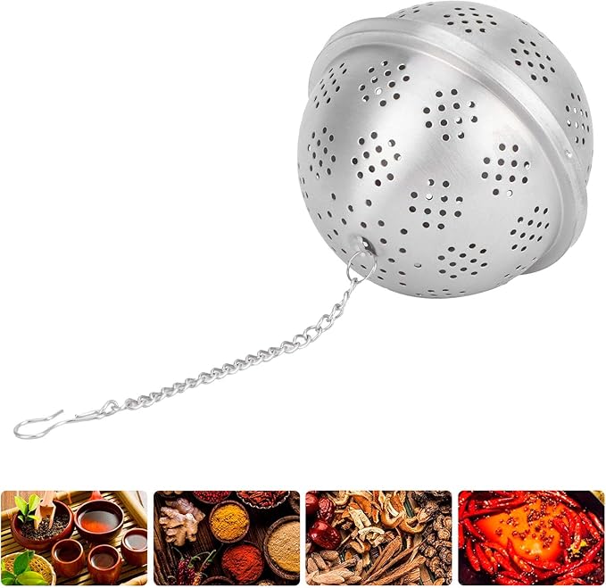 304 Stainless Steel Tea Strainer Infuser Seasoning Filter Mesh Design Kitchen Accessories(M)