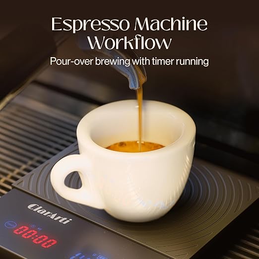 Sensitive Coffee Scale with Timer – High Accuracy Small Espresso Scale for Barista Tools, Pour Over, and Drip Coffee – Precision Espresso Scale with Timer