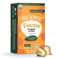 Four Sigmatic Focus Coffee Pods Compatible with Nespresso Original | Organic Dark Roast Espresso with Added Focus | Mushroom Coffee Enhanced with Lion's Mane | Original Dark Roast 10ct