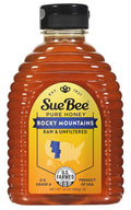 Sue Bee Regional Rocky Mountains Honey, Strained, Unfiltered USA Beekeeper-Owned Co-op, 24 oz (Packaging May Vary)