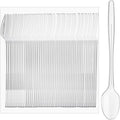 100 Pcs Extra Long Spoons for Ice Cream Floats Plastic Sundae Spoons Bulk 8 Inch Long Handle Spoon Heavy Duty for Ice Cream Milkshakes Tea Cocktails Root Beer Float and Tall Beverages (Clear)