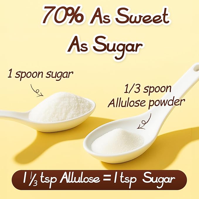Your Kitchen Allulose Sweetener 14.1 Ounce – 99.9% Allulose Powder | Zero Calorie Sweetener | No Erythritol Sugar Substitute | Non GMO, Gluten Free Sugar Alternative Ideal for Baking & Beverages