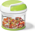 Starfrit Pull Chopper - Multi Purpose Manual Food Processor - Three Blade System for a Faster Cut - From Large Chunks to Purée - Self-Retracting Cord - Fruits, Vegetables, Meats and Crushes Ice