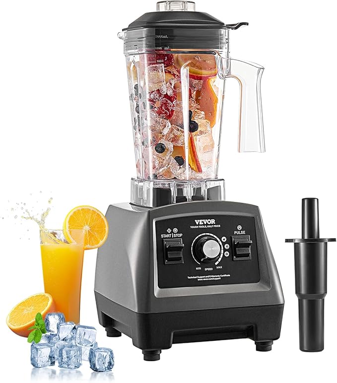 VEVOR Blender for Smoothies, 61 oz 1400W, Professional Blender with Powerful Motor, Multi-Functional Food Processing for Smoothie/Milkshake/Juice, Fits for Kitchen