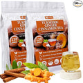 240 Premium Turmeric Ginger Cinnamon Tea Bags, 100% Natural Herbal Blend, Supports Digestion & Immune Health, No Sugar, No Caffeine, No Additives, Vegan, Premium Ingredients