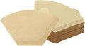 uxcell 100Pcs Coffee Filters, Disposable Fan-Shaped Paper Filter for 1-2 Cups, Suitable with Home Office Use and Drip Coffee Maker, Wood Color(U1O1)