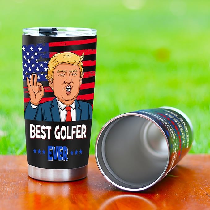 Golf Gifts for Men, Gifts for Golfer - Funny Golf Christmas Gift, 20 OZ Golfer Stainless Steel Insulated Travel Coffee Tumbler Cup