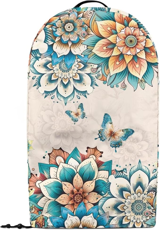Floral Butterflies Blender Dust Cover Kitchen Appliance Oil-Proof Food Processor Protective Cover with Top Handle Keep Your Kitchen Clean Colorful Decor