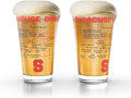 Greenline Goods – University of Syracuse Orange College Pint Beer Glasses (Set of 2), 16 oz – Full-Color Logo + Campus Map
