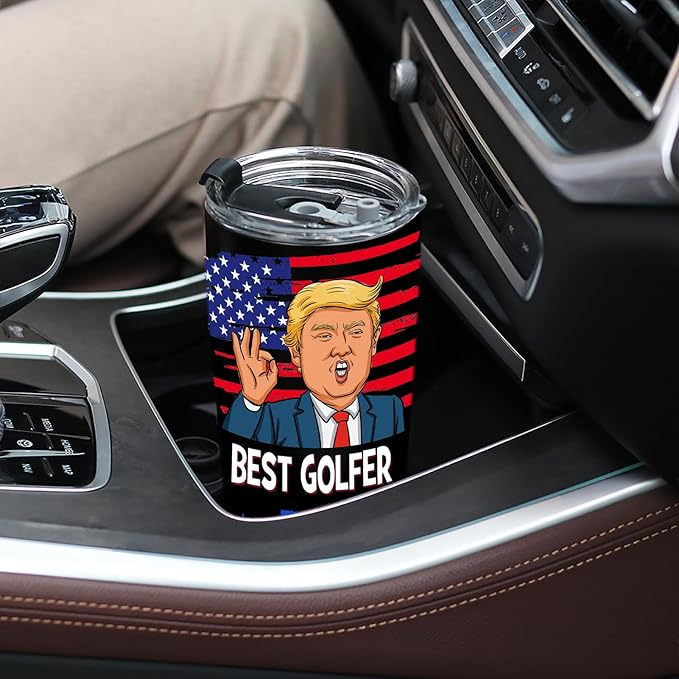 Golf Gifts for Men, Gifts for Golfer - Funny Golf Christmas Gift, 20 OZ Golfer Stainless Steel Insulated Travel Coffee Tumbler Cup