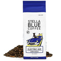 Stella Blue Whole Bean Coffee, Electric Avenue Blend, Dark Roast, Toffee Dark Chocolate, Smoky Notes, 100% Arabica Beans, Ethically Sourced from Central and South America, Smooth Balanced, 12oz Bag