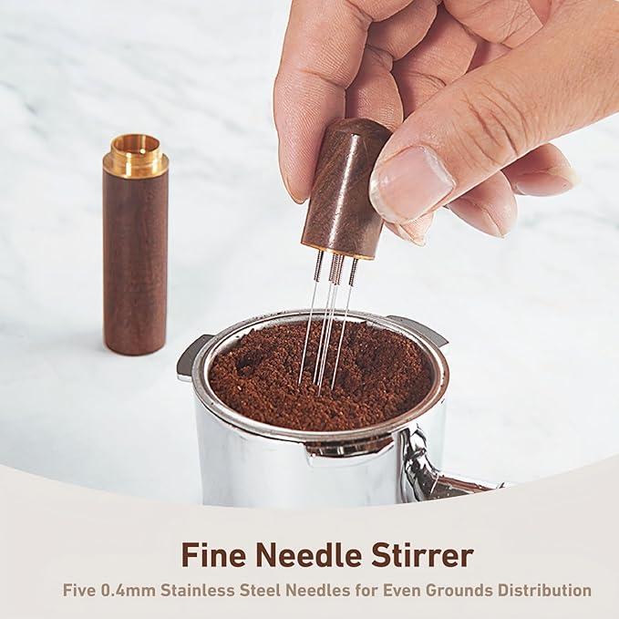 3Pcs Coffee Grinder Brush Set includ Cleaning Brush Latte Art Pen Espresso Coffee Stirrer 5 Needles Commercial and Home Use Coffee Cleaner Pot Brush Multifunctional Barista Accessories