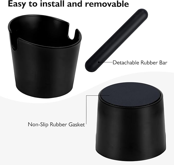 Coffee Knock Box 6 inch, Apexstone Knock Box Espresso With Removable Knock Bar And Non-Slip Base
