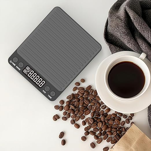 WEIGHTMAN Precision Coffee Scales with Dripper - Yellow LCD Screen, High Accuracy 2kg/0.1g