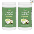 CAcafe Coconut Matcha | Instant Japanese Health Drink | Creamy & Sweet | Hot or Iced Green Tea Latte Mix | New Look, Reduced Sugar | Non-GMO | No Artificial Flavors or Colors | 2-Pack