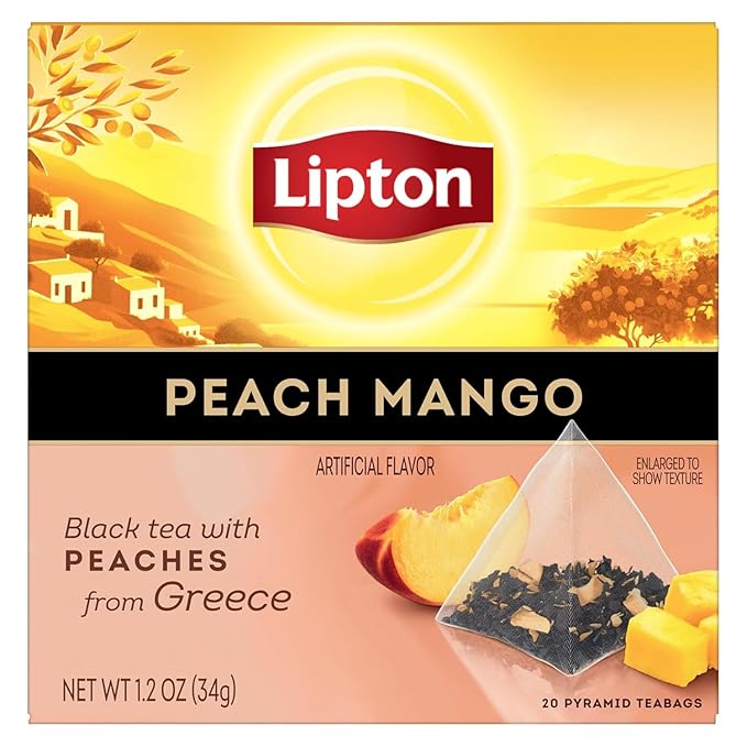 Lipton Peach Mango, Vanilla Caramel, & Lemon Black Tea 20 CT (1ea) (Variety Pack)