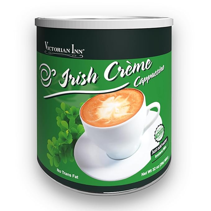 Victorian Inn Instant Cappuccino - Irish Crème Flavor - Smooth & Flavorful Coffee Mix - Perfect Hot, Cold, or Blended - Ideal as Coffee Creamer - 2 Pound (Pack of 1)
