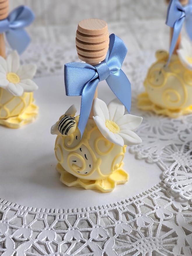 20pcs 3 inch Wooden Honey Mixing Stirrer Dipper Stick Collecting Dispensing Drizzling Honey Spoon Dipper Jam Portable Wedding Party Gift (20, 3Inch)