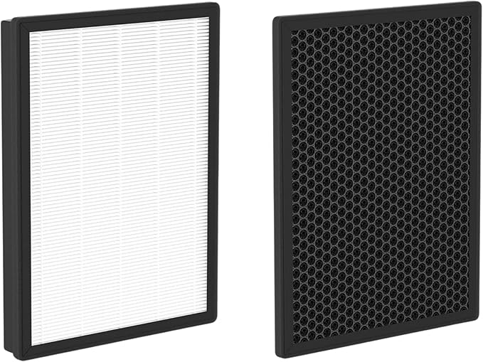 Nispira AP-B102 True HEPA Carbon Replacement Filter Compatible with Alexapure Breeze Air Purifier 3049, 1 Pack