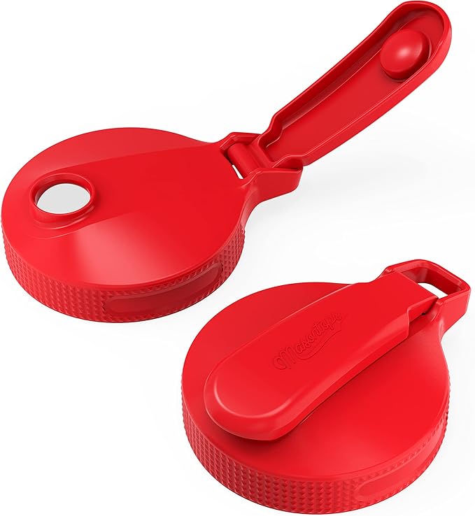 Masontops Multi Top - 2PK - Wide Mouth Mason Jar Lids with Pour Spout and Flip Cap – Sip, Pour, Store & More - Pour Spout Lid - Jar Not Included