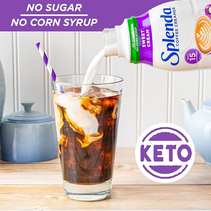 SPLENDA Sugar Free Sweet Cream Coffee Creamer, 32 Fl Oz (Pack of 2)