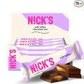 NICKS Soft Toffee Chocolate Bar with Caramel Without Added Sugar,110 Calories, 3.5 Net Carbs, Gluten Free, Low Carb Candy (15x28g)