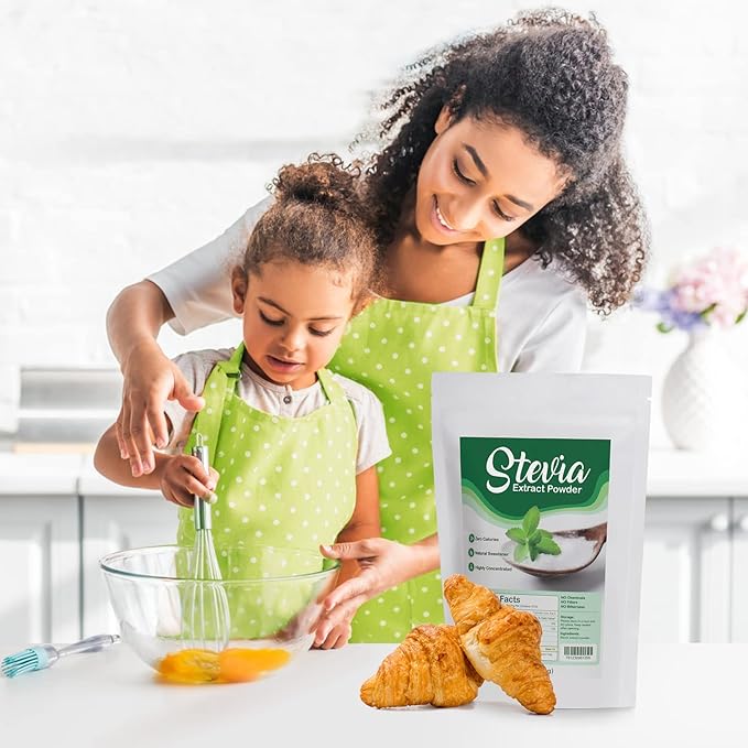 CCnutri Stevia Pure Stevia Powder 7oz(199g), Sweetener Premium Sugar Substitute-No Fillers, No Bitterness, Zero Calorie, Highly Concentrated