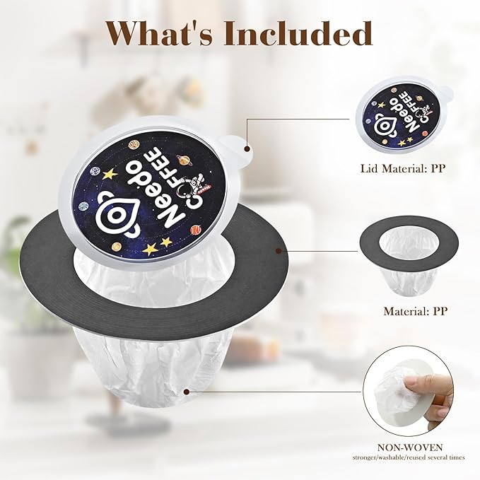 UFO Coffee Filter Paper Bag, Hanging Ear Drip Coffee Bag Single Serve Disposable Drip Coffee Filter Bag Perfect for House, Travel, Office Daily (30)