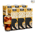 Wandering Bear Organic Caramel Cold Brew Coffee - Strong, Bold, Smooth, Unsweetened, Shelf-Stable, Ready to Drink, Gluten Free, & Vegan Iced Cold Brewed Coffee Drink - 32 fl oz, 6 pack