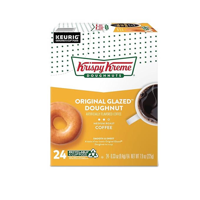 Krispy Kreme Original Glazed Doughnut, Single-Serve Keurig K-Cup Pods, Flavored Medium Roast Coffee, 96 Count