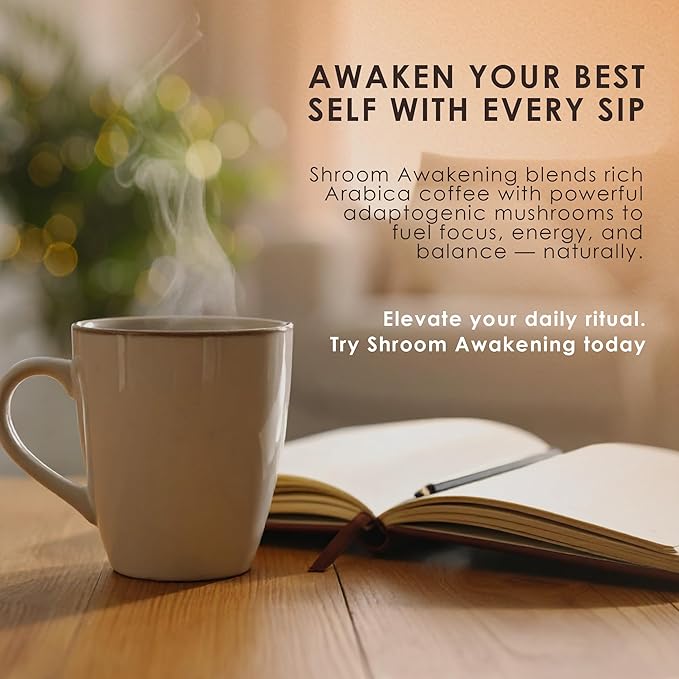 Stop Wasting Mornings Feeling Tired | Mushroom Coffee with Lion’s Mane & Chaga for Long-Lasting Energy, Focus & Wellness | Natural & Jitter-Free | 4oz
