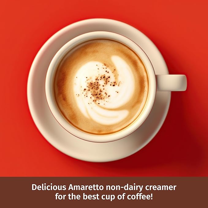 Amaretto Creamer – Non-Dairy Coffee Creamer, 1 Pound (Pack of 4), Rich and Creamy Flavor