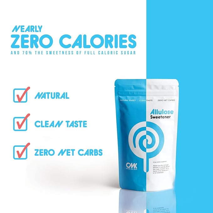 ALLULOSE Sweetener [3 PACK / 3 LBS] Zero Net Carb Keto Sugar - Natural Sugar Alternative - Low Calorie Sweetener - Made in the USA - Granular Powder (16oz, Pack of 3)