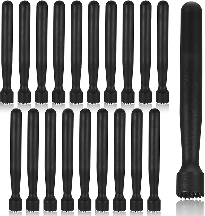 20 Pieces Muddler for Cocktails Plastic Bar Muddler Bulk 8 Inch Bar Accessories Tools Set for Home Ice Crusher Bartender Accessories Mojito Fruit Drink