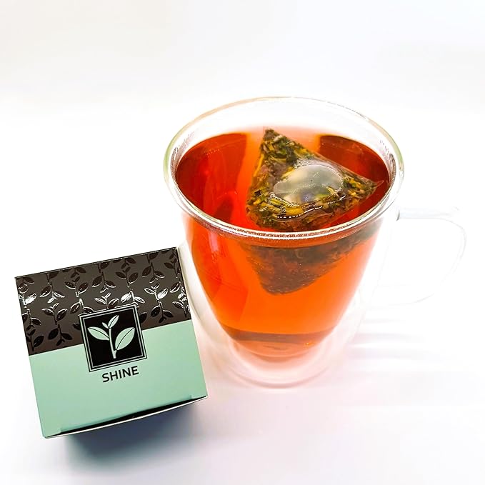 Pure And Easy Tea, Serenity Herbal Tea Sampler, 15 Count Caffeine-Free Variety, Whole-Leaf Herbal Blends in BPA-Free Plant-Based Tea Bags, Premium Wellness Gift Box (49.5g)