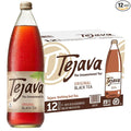 Tejava Original Unsweetened Black Iced Tea, 12 Pack, 1 Liter Glass Bottles, Non-GMO, Kosher, No Sugar or Sweeteners, No calories, No Preservatives, Brewed in Small Batches