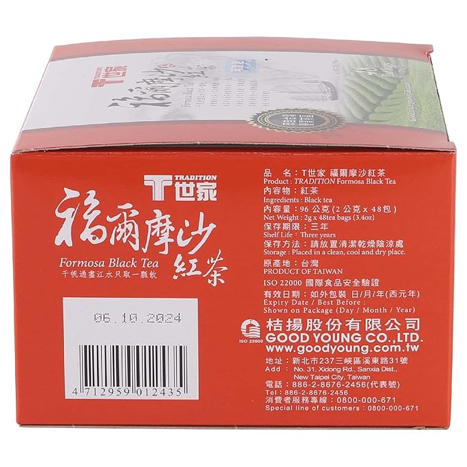 T TRADITION Formosa Black Tea 48 Packs