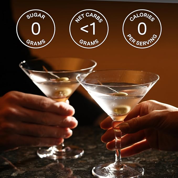 SAYSO: On-the-Go Dirty Martini Kit | Infuses with Cold Water & Spirits for a Premium Craft Cocktail or Mocktail | for Dirty Martini Lovers