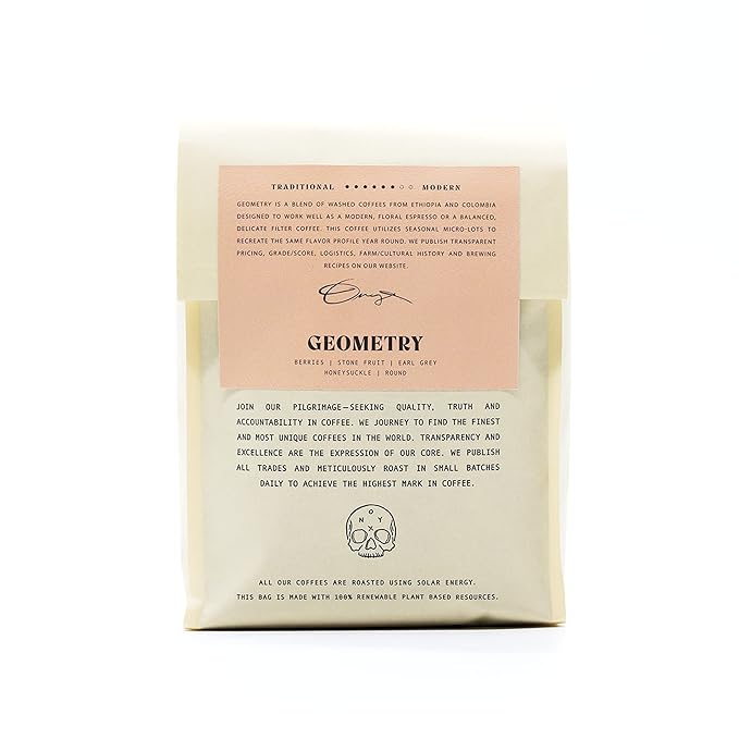 Onyx Coffee Lab Geometry Whole Bean Espresso Coffee Blend – Light Roasted Coffee Beans Whole – Coffee Whole Beans w/Notes of Berries, Sweet Lemon, & Earl Grey