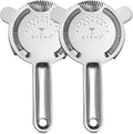 Cocktail Strainer 2 Pack, Bulk Bar Strainers for Bartending, Martini Strainer for Boston Shaker Mixing Glass, Bartender Hawthorne Strainer w/Removable Spring – Bar Supplier for Restaurant