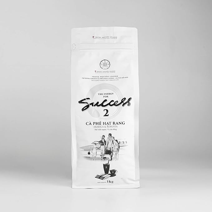 TRUNG NGUYEN LEGEND Coffee Bean Legend Success 2, 35.27 Oz Bag, Full-City Roast, Balanced Taste, Robusta & Arabica Vietnamese Energy Coffee Beans - Specialized for Ice Coffee