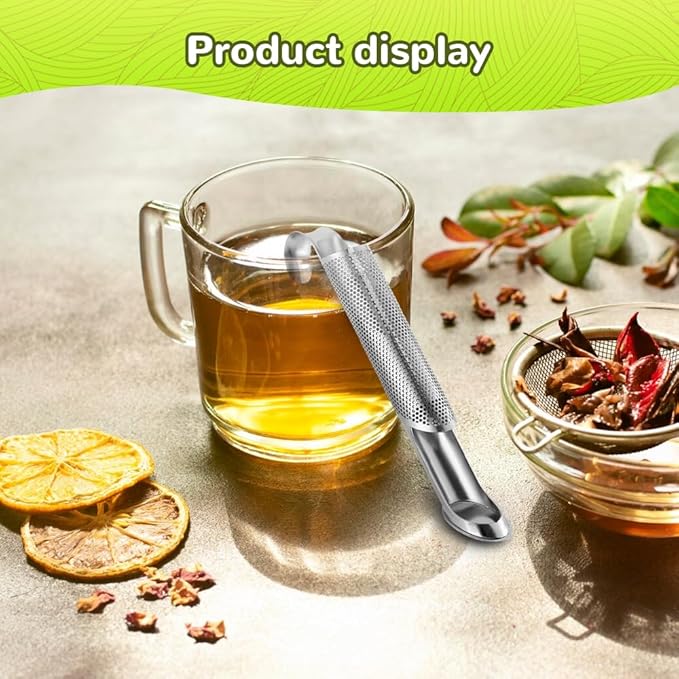 Stainless Steel Tea Diffuser, 2025 New Loose Tea Leaf Steeper, Portable Tea Infuser for Loose Tea Office and Home, Easy Clean Tea Steeper for Tea Lovers (1)