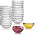 20 Pack 2.8 In Small Glass Bowls Clear, 2.5 Oz Stackable Mini Prep Bowls, Tiny Pinch Sauce Dish for Dipping Ingredient Condiment Spices Food Dessert Soy Kitchen (Clear)