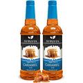 Syruvia Sugar-Free Caramel Coffee Syrup – 25.4 fl oz - Syrup for Coffee, Latte, Shakes, Smoothies, Desserts – 100% Vegan, Gluten Free, Kosher – No-Calorie Coffee Syrup, (Pack of 2)